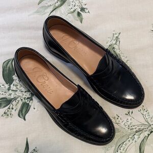 J.Crew Classic Black Leather Loafers